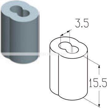 CRS2-3 -  svorka lanová lisovací pro lanko o průměru 3 mm