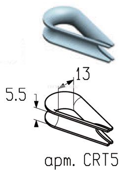 CRT-5 -  očnice pro lanka o průměru 4 a 5 mm