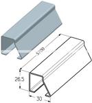 PRG11S-5700 - profil spodní pro instalaci do spodního panelu vrat PRG11S-5700 - profil spodní pro instalaci do spodního panelu vrat