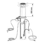 VIGILO 2280 2297WL -  Výsuvný sloup výška 800 mm, LED osvětlení, solenoid, bez podzemního pouzdra a 